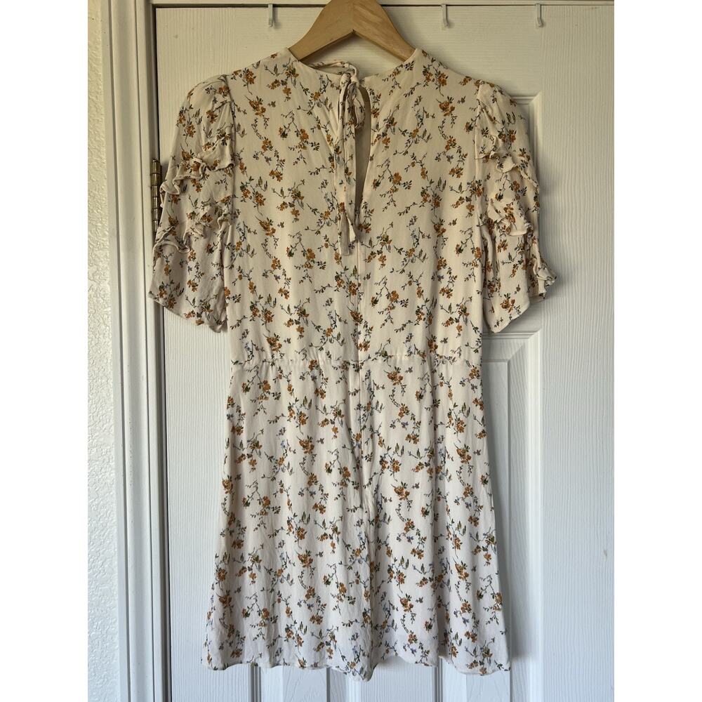 Reformation Malachi Beautiful Floral Mini Dress in Julius Cream Size 4 Small - Picture 6 of 10